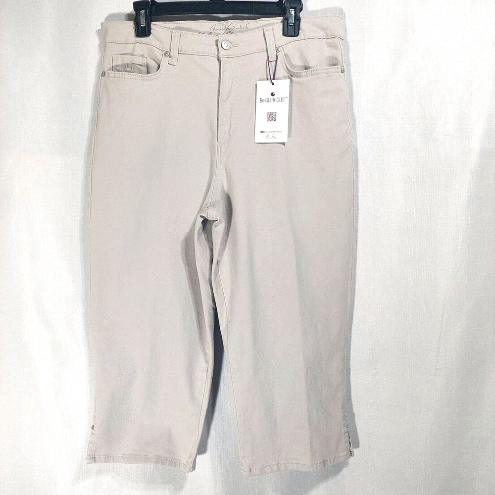 Gloria Vanderbilt Womens 14P Amanda Capri Pants Slimming Panel 5 Pockets NEW